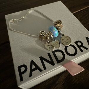 BRAND NEW never worn Pandora bracelet + 2 charms